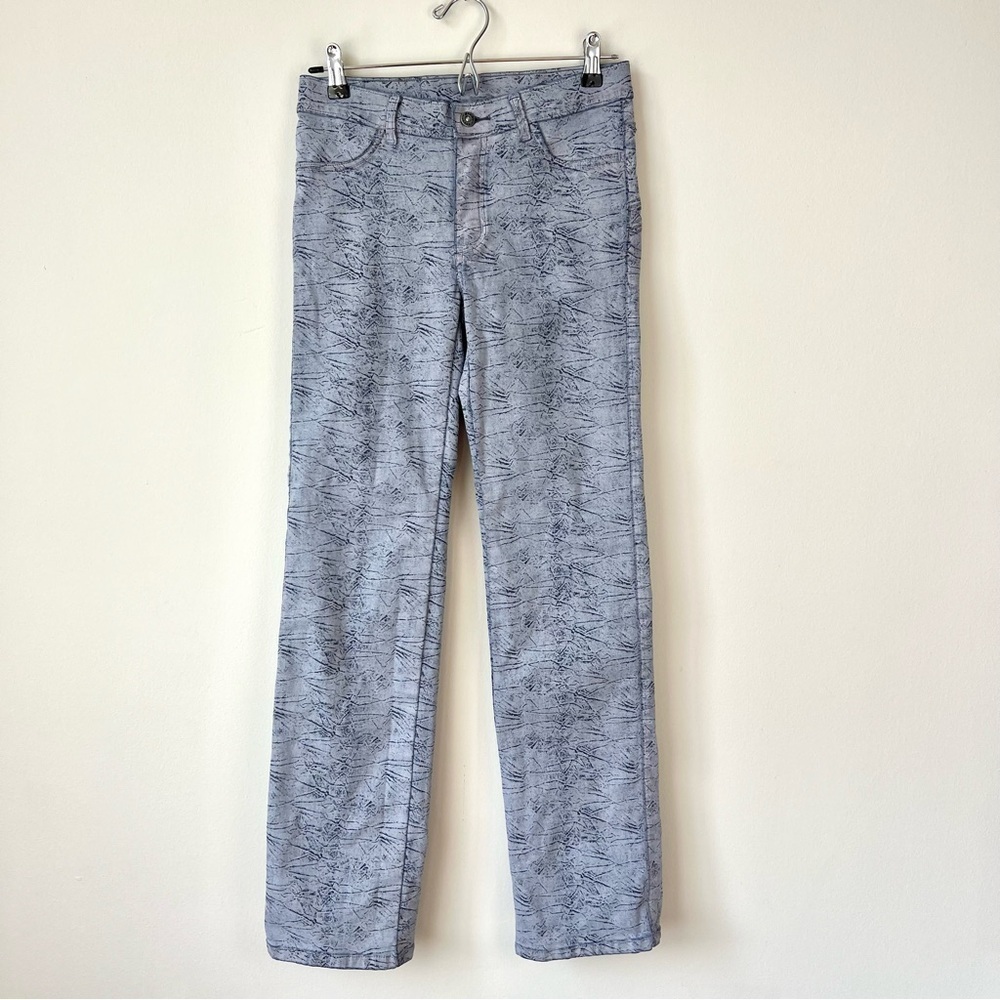 Vintage Steffy Patterned Low Rise Flare Jeans